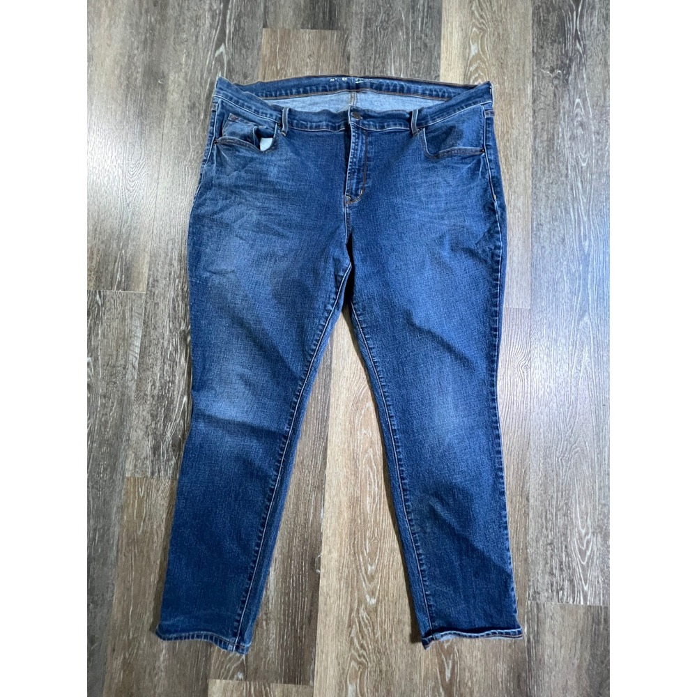 Old Navy Original Jeans Womens 20 Blue Mid-Rise Straight Leg Denim 4694